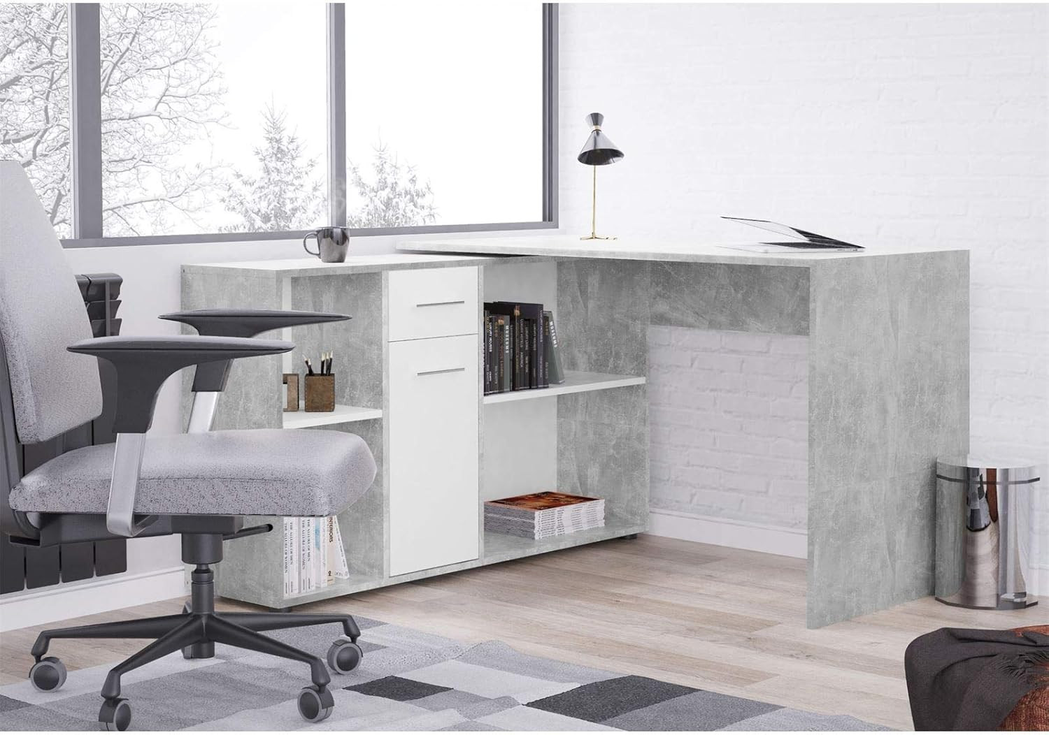 Bureau d'angle gain de place Carmen pour optimiser les petits espaces et studios - 2