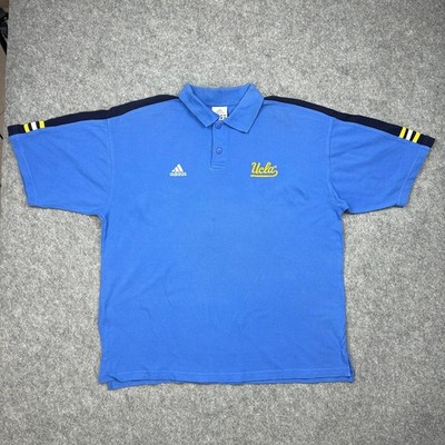 Vintage Adidas UCLA Bruins Polo Shirt XL Blau Selten Y2K Preppy Retrosport