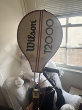 Vintage Wilson Tennis Racquet with Cover, Model T2000, MPN T2000, Made in USA