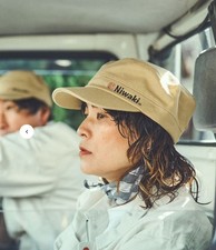 NIWAKI £18 Japanese Peaked Cap/55cm Circ/Cotton Canvas Hat/Sand/Plumo/Japan