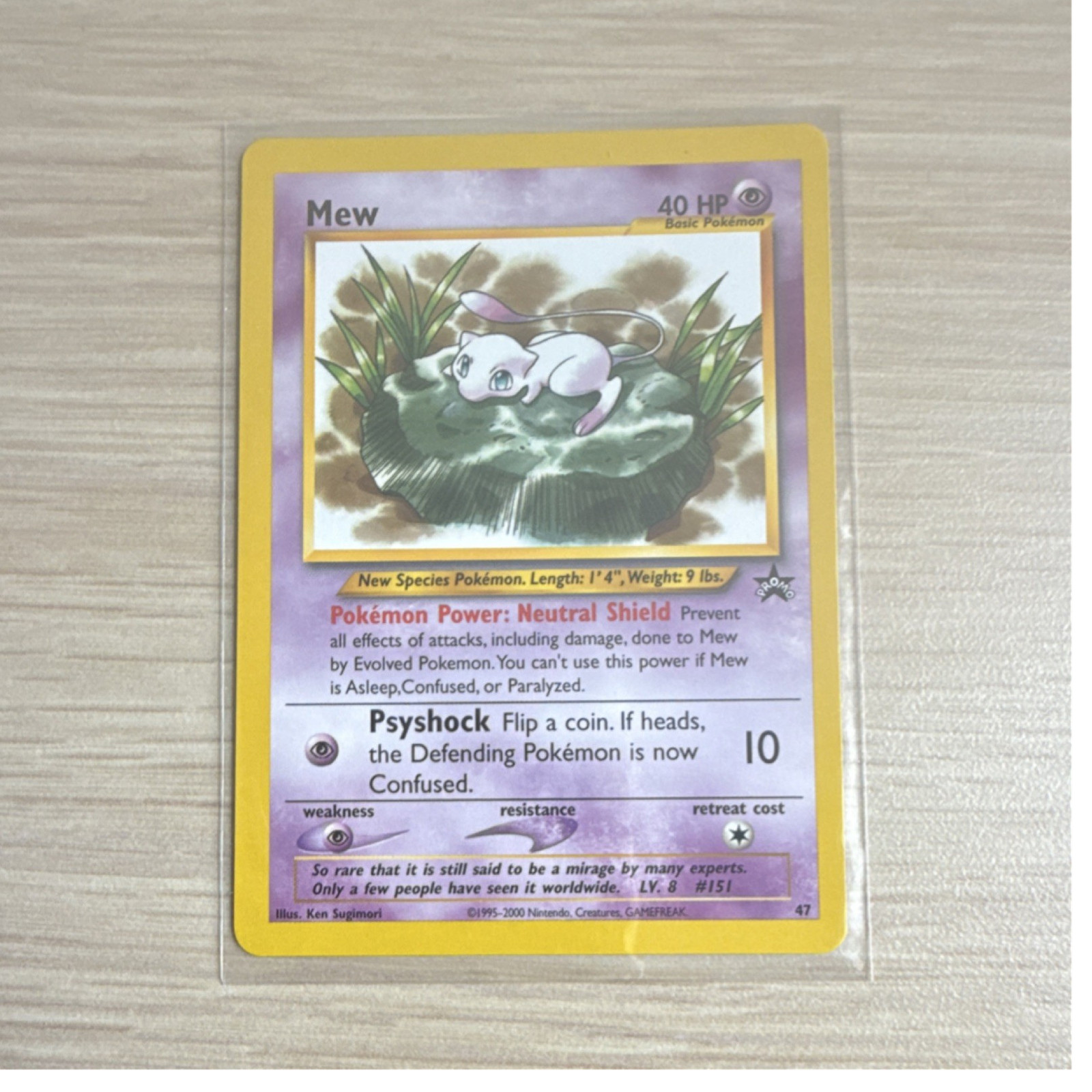 Pokémon TCG Mew Wizards Black Star Promo #47 Basic Pokémon Card 2000 NM