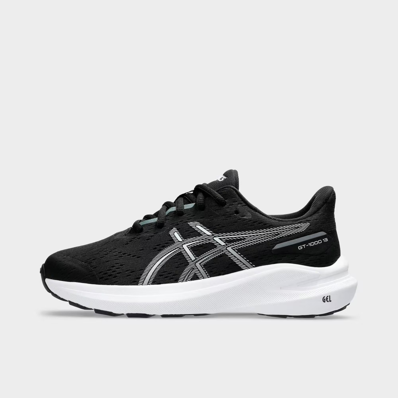 Big Kids' Asics GT-1000 13 Running Shoes Black/White 1014A34