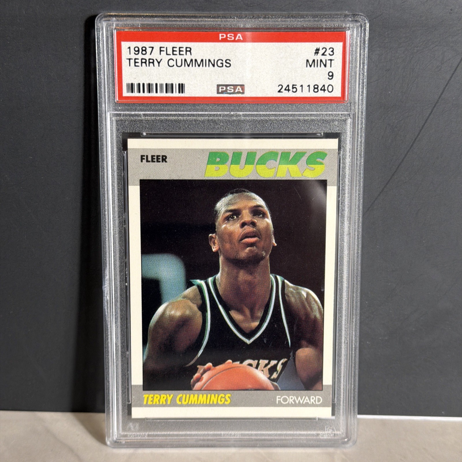 1987 FLEER TERRY CUMMINGS #23 GRADED PSA 9 MINT LOW POP 165