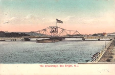 1907 Drawbridge Sea Bright NJ post card