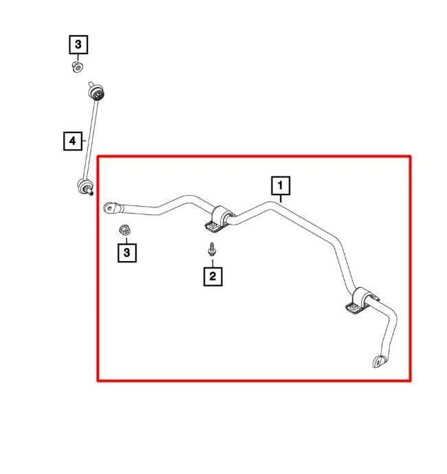 15-23 Jeep Renegade Sport FWD Front Stabilizer Sway Anti-Roll Bar 68246495AA OEM - Image 2 of 4