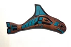Orca Salmon Delbert PETER signed Original Coast Salish Haida Native Wall art 19"