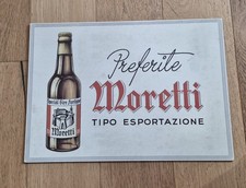 Insegna Targa Birra Moretti Castello Vintage 