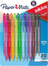 Paper Mate Inkjoy 100RT Retractable Ballpoint Pens, Medium 1.0mm , 20 Count
