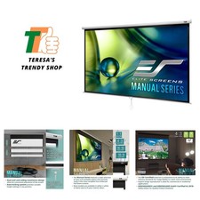 Manual Series, 100-INCH 16:9, Pull Down Manual Projector Screen with AUTO Loc...