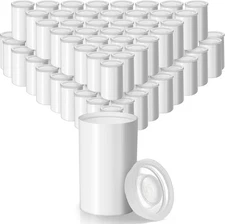JOVITEC 200 Pcs Plastic Film Canister Holder 35 mm Empty Camera Reel White 