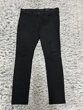 John Varvatos Jeans Mens 33 Black Wight Skinny Straight Leg Denim