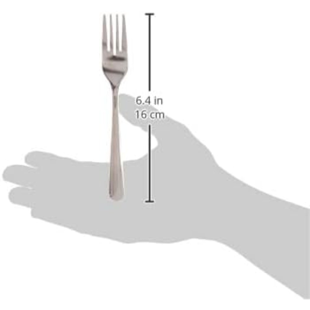 12-Piece Stainless Steel Salad Forks Set, 18/0 Silver Flatware