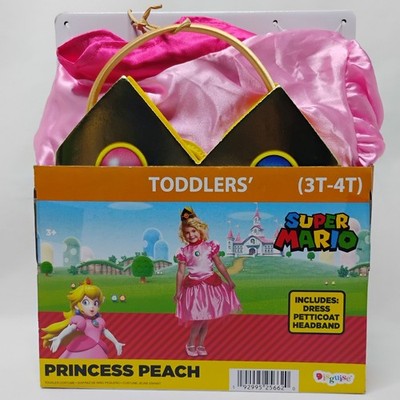 Super Mario Princess Peach Girls Halloween Costume Toddler Size 3T