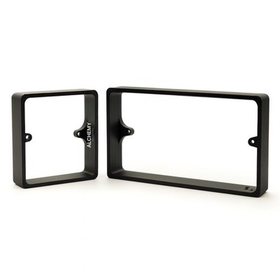 Schwarz 1/2 Gang Steckdose Schalter Abstandshalter Back Box Verlängerung 10mm 15mm 20mm