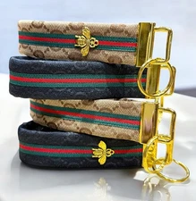 GUCCI KEY FOB WRISTLET Keychain With Gold Hardware With Or Without Gold Bee