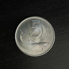 Italy - 5 lire - 1968 coin