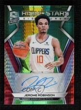 2018-19 Panini Spectra Neon Green Prizm 21/49 Jerome Robinson #RS-JRB Auto 7zf