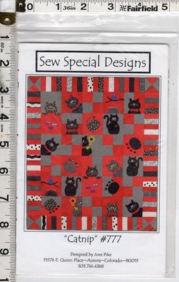 ''Catnip''  2003 Sew Special Designs Appliqué Quilting Pattern 777 52''x60''