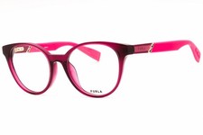 NEW Furla VFU667 01BV Shiny Transparent Cyclamen 51mm Eyeglasses