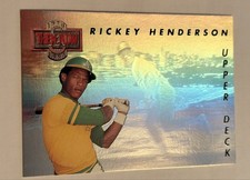 Rickey Henderson 1993 Then & Now Hologram~mint Condition~free Shipping