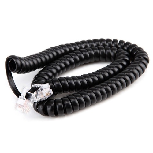 Telephone Handset Cable Wire Professional Curly Coiled Spring Practical - Zdjęcie 4 z 9