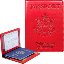 Passport Holder Cover Wallet Case RFID Blocking Leather Card Slot Travel Accesso
