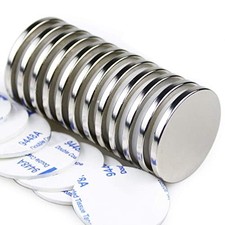 12 Pack Neodymium Disc Magnets Adhesive