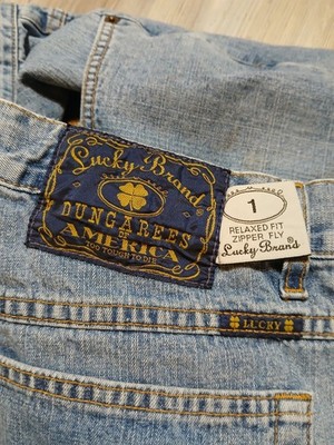 Lucky Brand Dungarees Vintage Tag #1 USA Made Mens Size36 32x31 Early Production