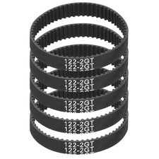 122mm GT-2 Timing Belt, 5pcs 6mm Width 2mm Pitch 3D Printing Closed Loop, Black