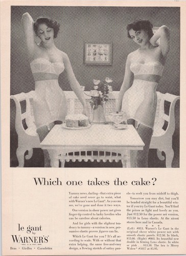 Warner's Le Gant Vintage Print Ad 1955 Lingerie Sheer Power Net
