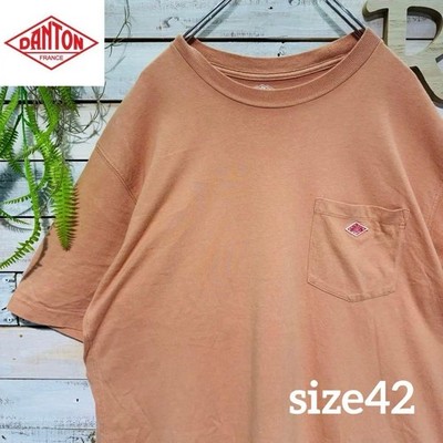 DANTON Men Collaboration Beams Custom T-Shirt Logo Embroidery 42 Orange Limited