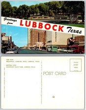 Broadway and Mackenzie Park Lubbock TX Postcard