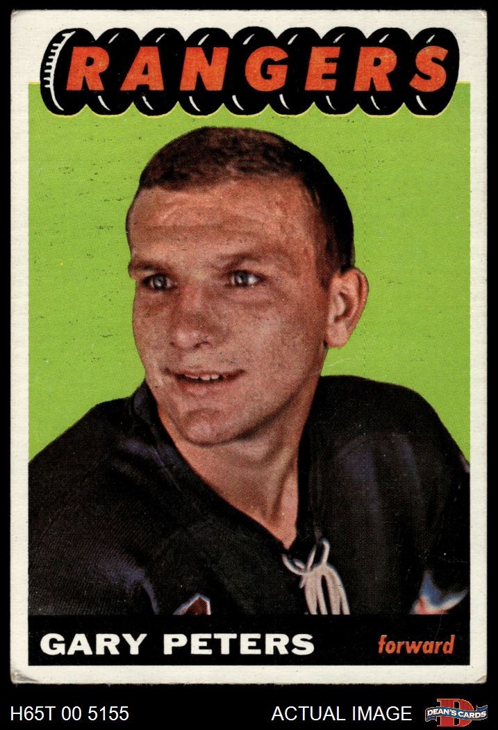 Garry Peters #28 Hockey Cards 1965 Topps trading card — raw and PSA graded price guide