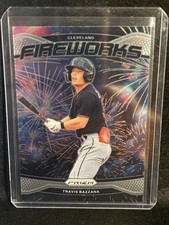 Travis Bazzana 2025 Panini Prizm Fireworks #4 - Cleveland Guardians
