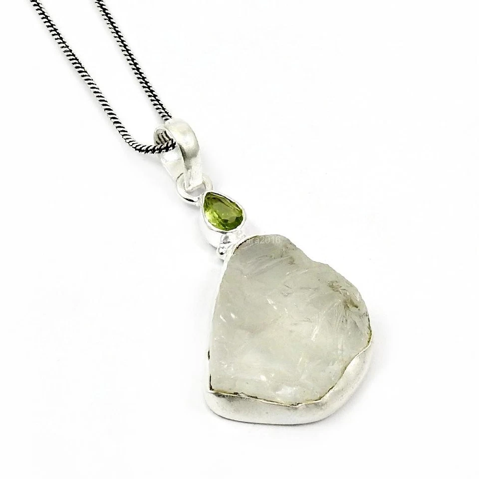 Cabochon Peridot Edelstein Echt 925 Sterlingsilber Weihnachtsgeschenk Blende - Bild 4 von 4