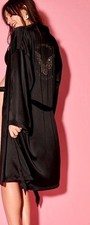 Victoria  s Secret Fashion Show 2025 Rhinestone Angel Wings Robe Black XS/S