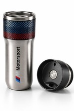 BMW M Motorsport Thermobecher Edelstahl Silber Schwarz 450ml