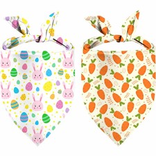 Easter Dog Bandana, 2 Pack Adjustable Holiday Party Pets 21 inches, 1