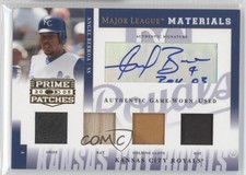 2005 Donruss Prime Patches Quad Swatch Signatures 52/68 Angel Berroa Auto 0o9