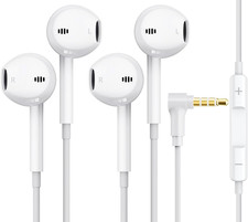 Wired Earbuds 3.5Mm Headphones with Mic, 90  Plug in Earbuds Clear Call Hifi Ste