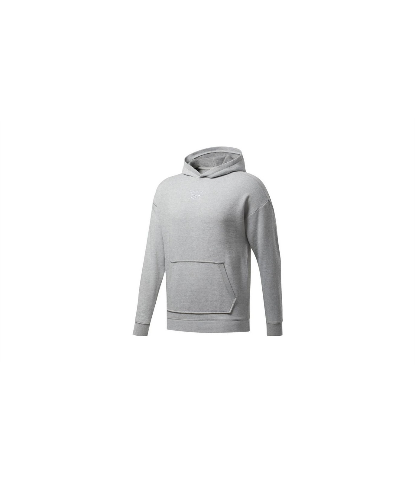 Reebok Mens Training Essentials Vector Melange Hoodie Sweatshirt, Grey, Medium