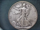 1945-S Liberty Walking Half,  Circulated Ave, .3617 Oz Silver (US-8968)