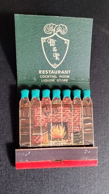 1940's Woody & Eddy's Pasadena, Ca Unstruck Lion Feature Matchbook Match Cover