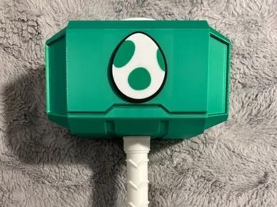 Video Games Mario Brothers Yoshi Themed Mjolnir Thor's Hammer