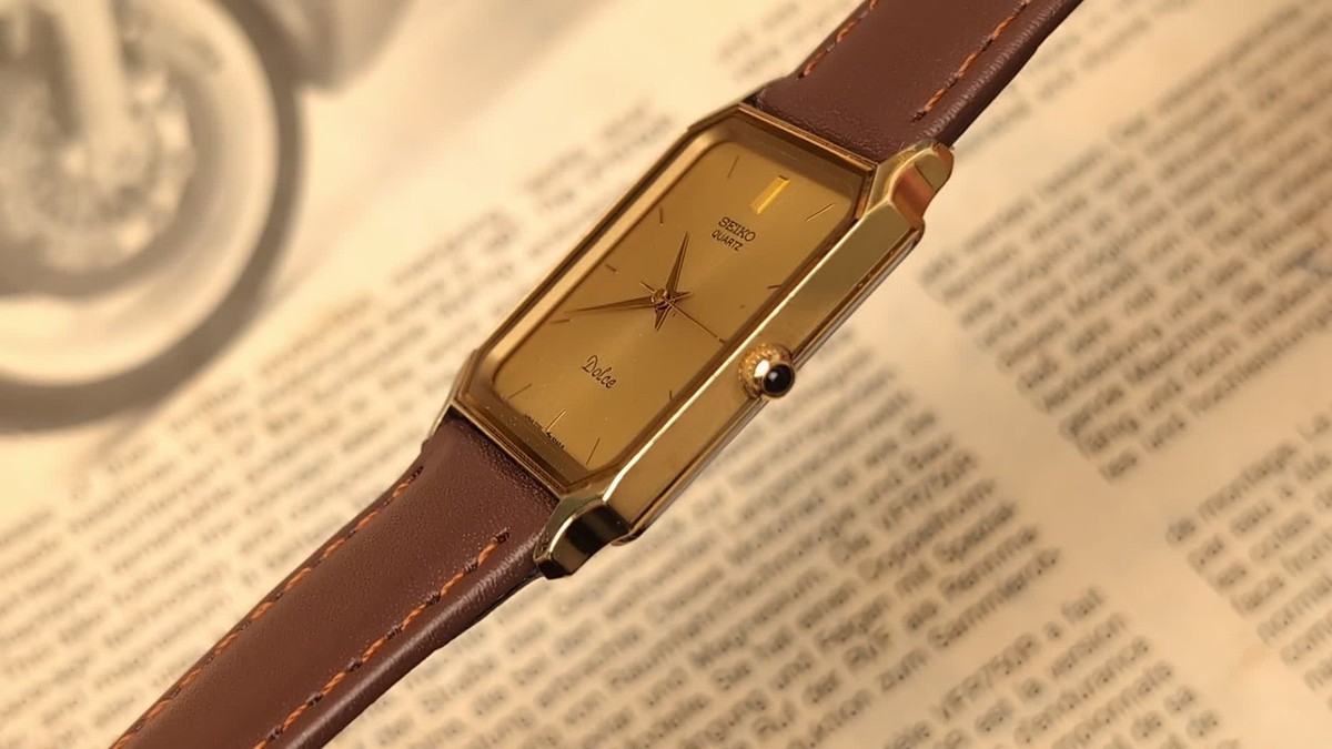 時計 SEIKO DOLCE 14k ST.STEEL 7731-5010 Vintage Seiko Dolce Gold Plated 7731 5000 Textured Dial Lady