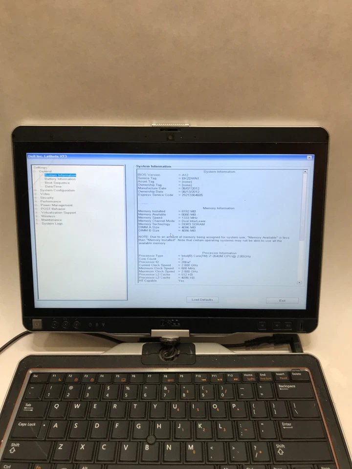 Dell Latitude XT3 13" Intel Core i7 8GB RAM SIN HDD/OS Para Piezas/Reparación LEER - DW Foto 2 de 4