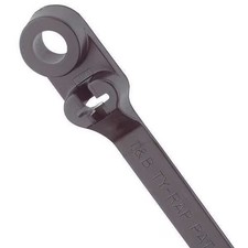 Cable Tie, 14 in L, 3-1/2 in Max Bundle Dia., Black, Nylon 6/6, 120 lb Strength,
