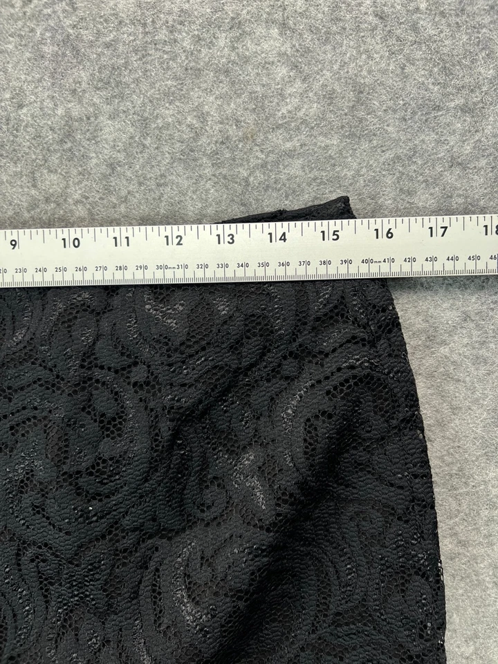 Falda Granate Hill Mujer 10 Negra Encaje Forrada a Lápiz Nylon Rayón Trabajo Damas Foto 2 de 4