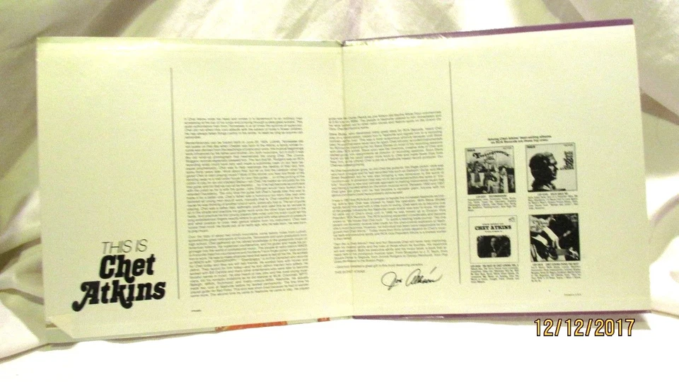 1972 Чет Аткинс это Чет Аткинс RCA Victor 2 LP набор VPS-6030 кантри поп - Изображение 3 из 4