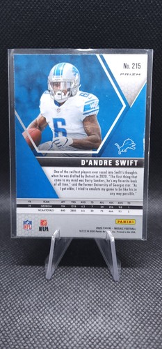 2020 Panini Mosaic - Rookies Mosaic Reactive Gold Prizm #215 D'Andre Swift (RC) - Bild 2 von 2